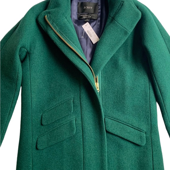 J. Crew Women's Pea Coat in Dark Green - Picture 3 of 5